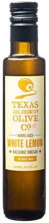 TEXAS HILL COUNTRY OLIVE CO. White Balsamic Vinegar - Gourmet Barrel Aged - 8.5 Fl Oz
