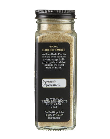 Watkins Gourmet Organic Spice Jar, Garlic Powder, 3.1 Ounce Jar, 3 Count