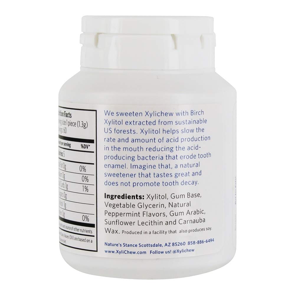 XYLICHEW PEPPERMINT CHEWING GUM 60 PIECES