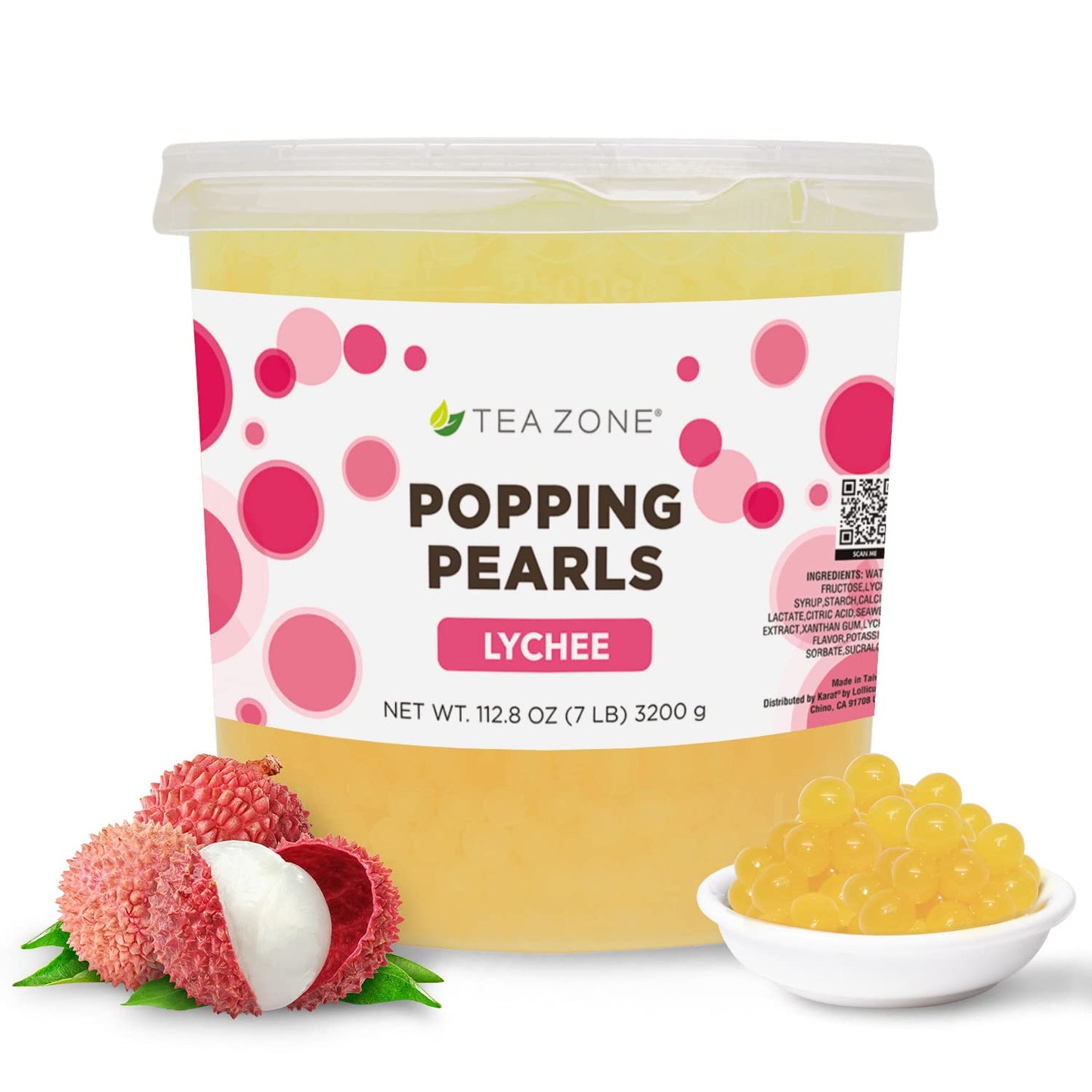 Tea Zone 7 Lb Lychee Popping Pearls
