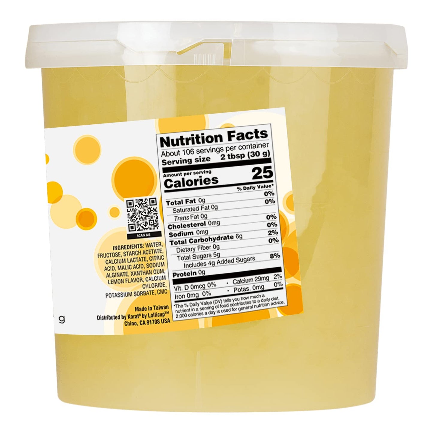 Tea Zone 7 Lbs Lemon Popping Pearls