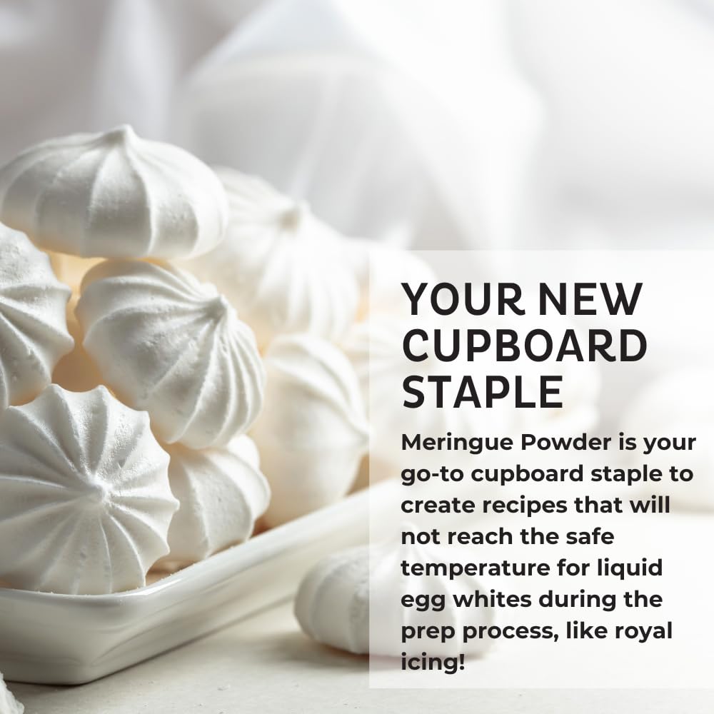Chefmaster Meringue Powder Deluxe, Professional-Grade Egg White Substitute For Meringue Cookies, Pie Filling, Royal Icing, Non-Gmo, Easy-To-Use, Made In Usa, 16 Oz