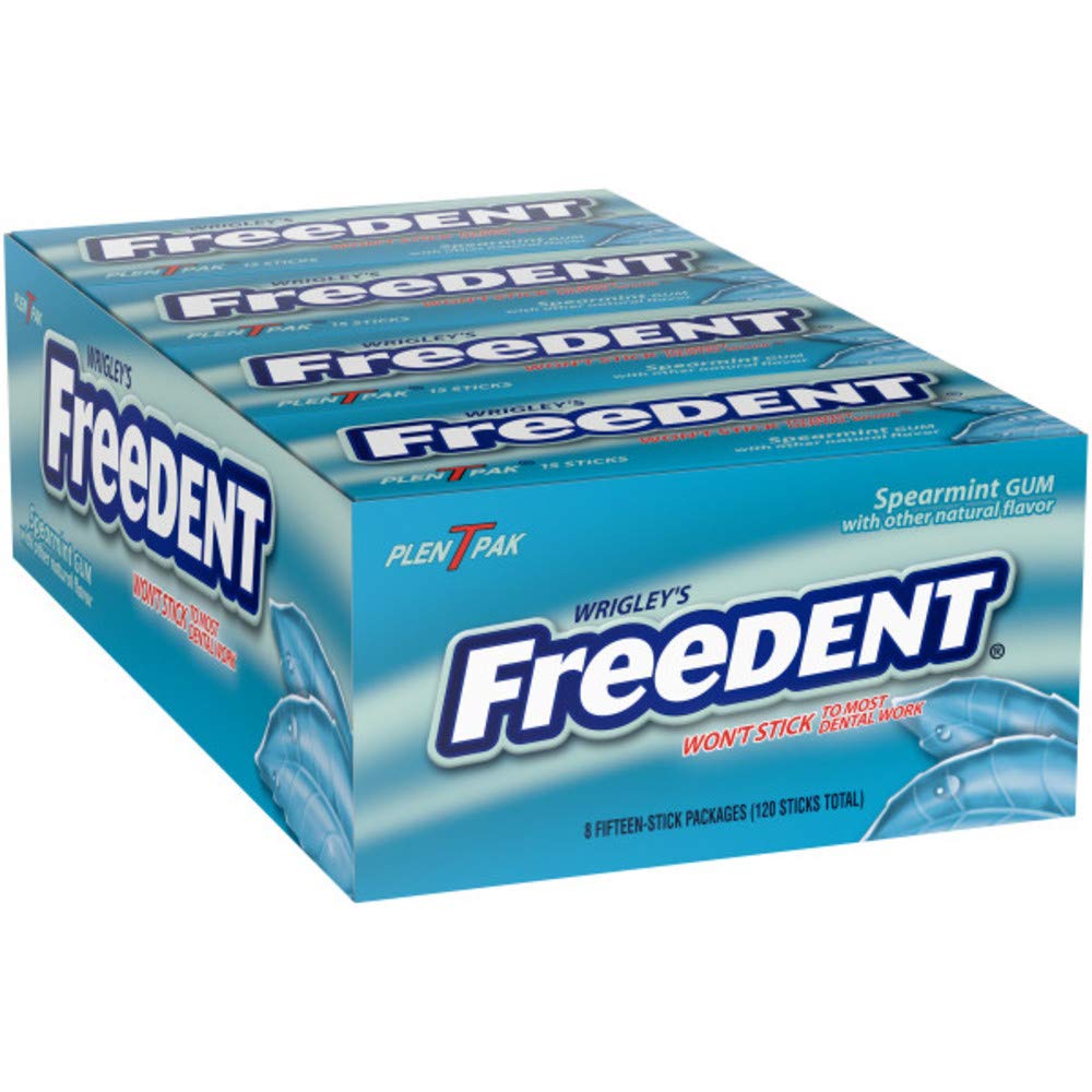 Freedent Spearmint Chewing Gum, 5-Pieces (8 Pack)