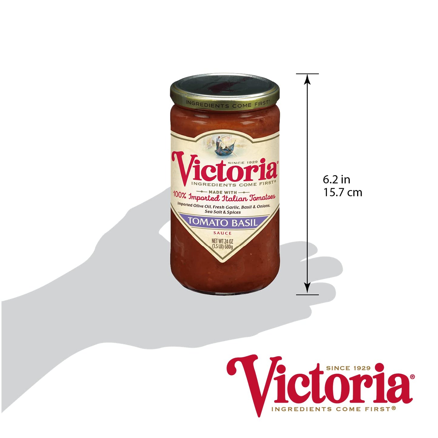 Victoria Tomato Basil Sauce, 24 Ounce