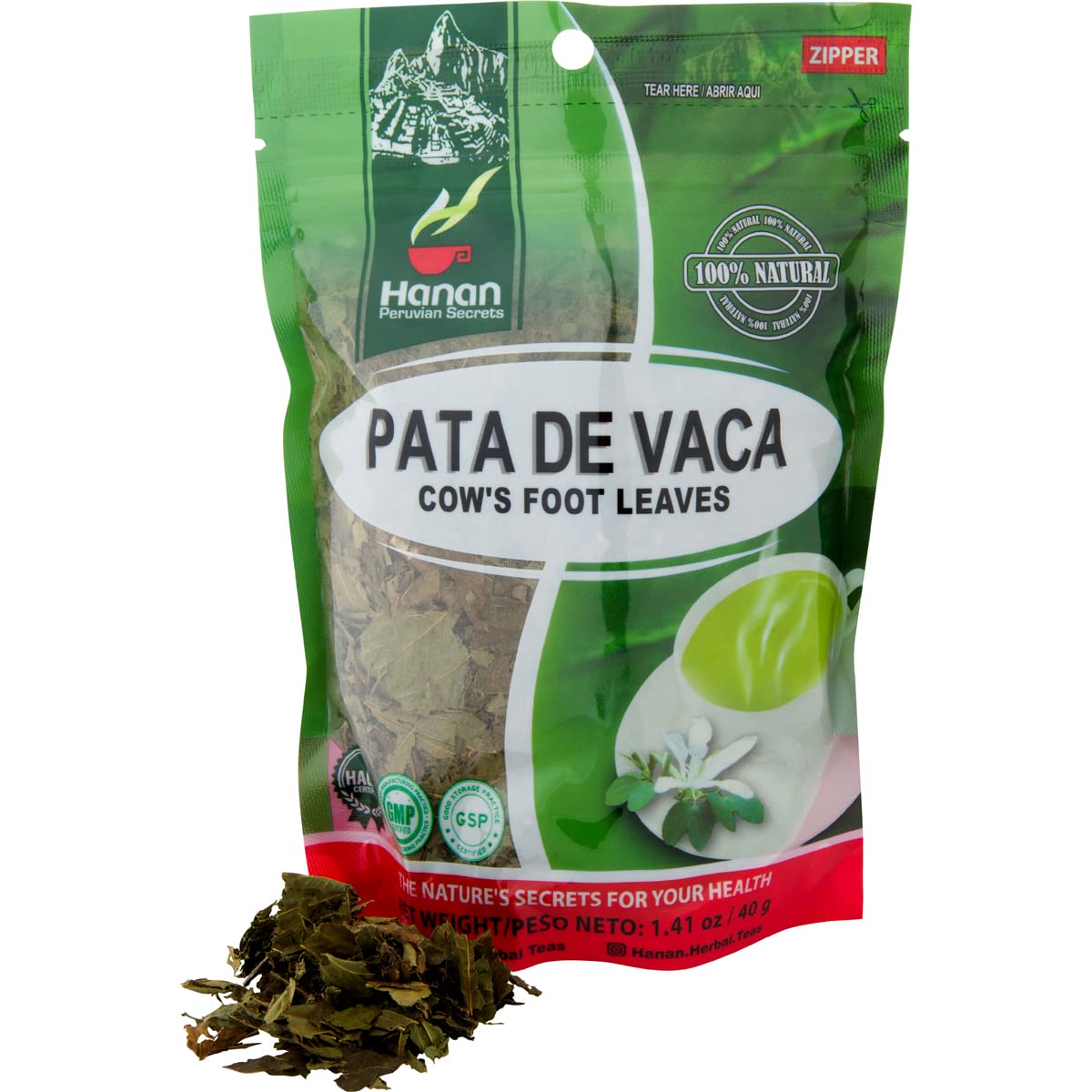 Hanan Peruvian Secrets Cow'S Foot Loose (Pata De Vaca) Leaf Tea | 100% All-Natural Bauhinia Forficata Leaves From Peru | 1.41Oz
