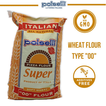 Super, Tipo 00 Double Zero Flour, For Pizza, Bread, Pastas, And More, Specifically Formulated For Roman Pizza, All Natural, Unbl