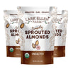 Lark Ellen Farm Raw Almonds, Sprouted Unsalted, Steam Pasteurized, Certified Usda Organic, Gluten-Free Whole Shelled California Premium Nuts (10 Oz, 3 Pack)