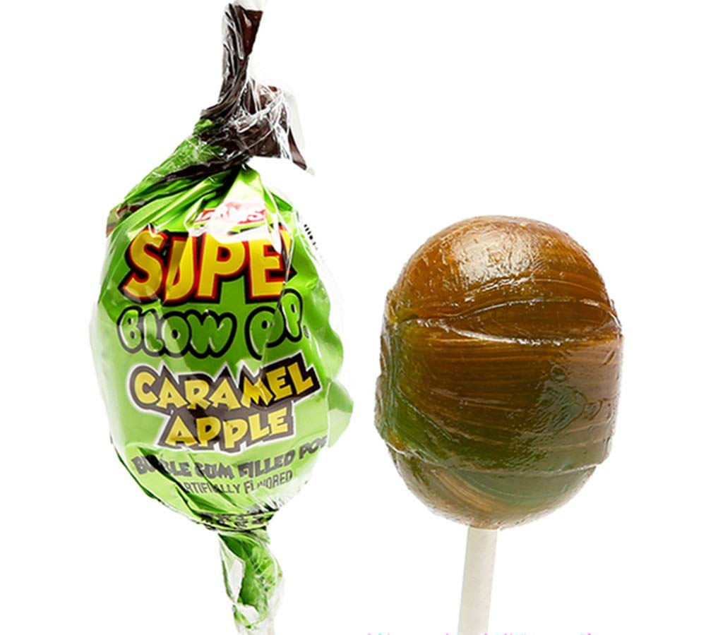 Charms Super Blow Pops - Caramel Apple - Halloween Candy - 48 Piece Box
