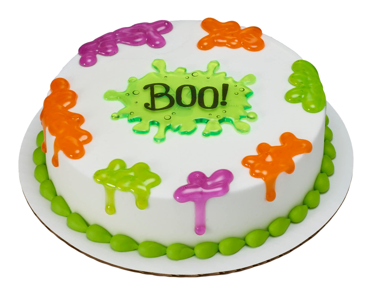 DecoPac Halloween Slime Sayings Cake Decorations, 12 Pack, Food Safe, Purple, Green, Orange, Model 22841