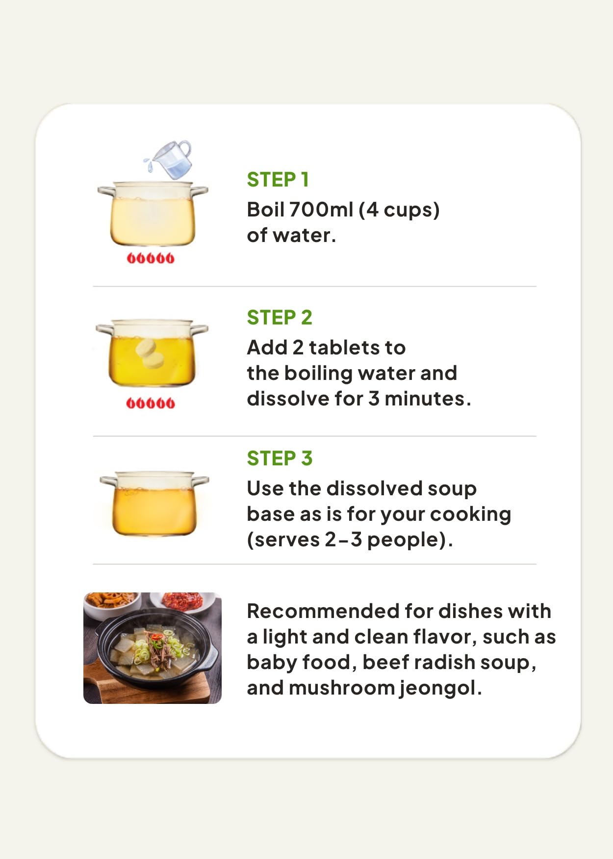 K FOOD Korean Vegetable Soup Stock compact pieces, 160g (40 x 4g), Easy & Convenient Broth for Cooking