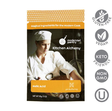 Modernist Pantry Pure Malic Acid - Non-GMO, Gluten-Free, Vegan, OU Kosher Certified, 50g/2oz