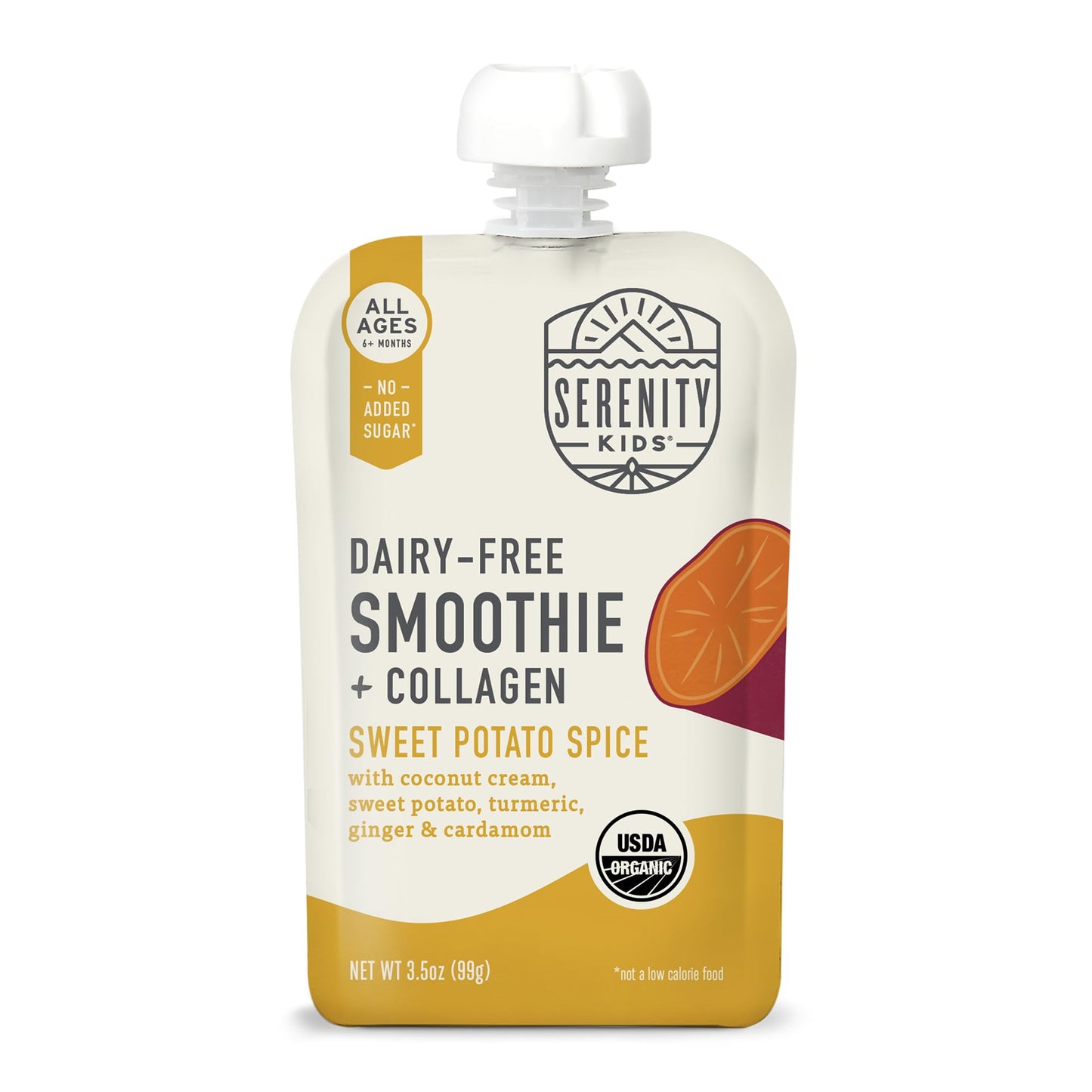 Serenity Kids 6+ Months Dairy-Free Smoothie Baby Food Pouch - Protein-Rich Snacks for Kids - Veggie-Packed Breakfast Smoothie -