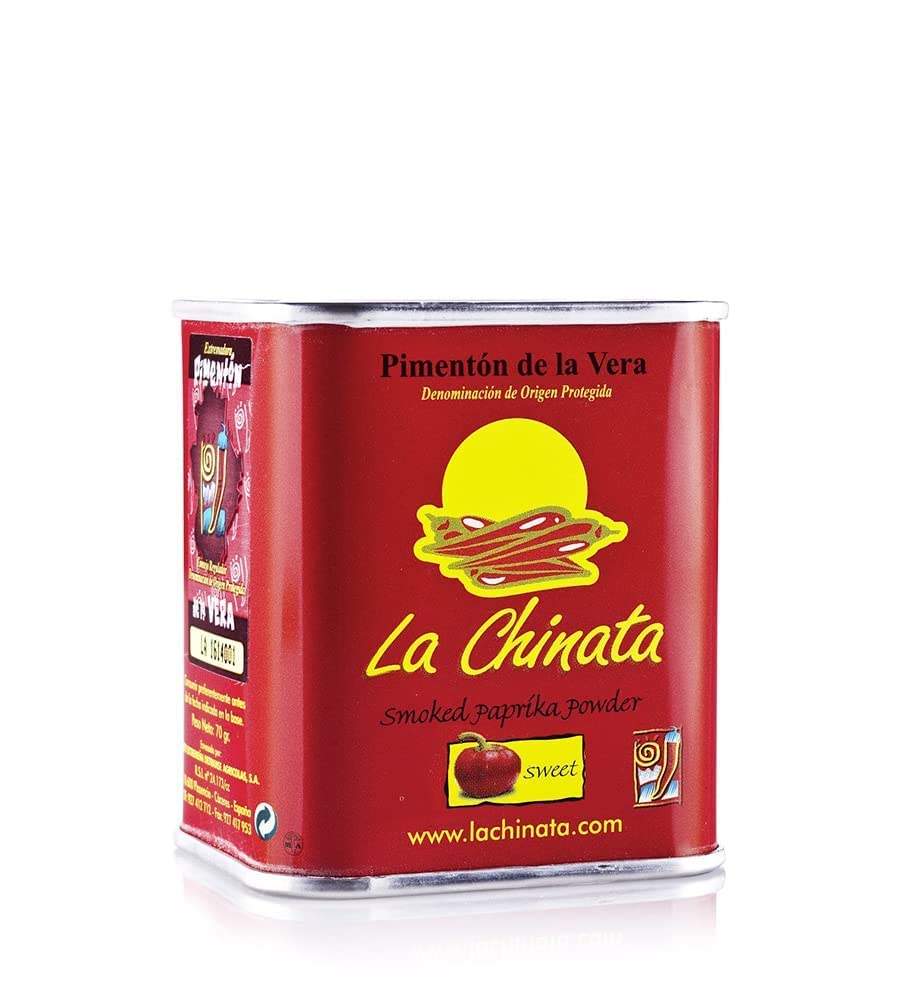 La Chinata. Sweet Rich Flavor Paprika Powder. 70G (2.47Oz) Tin. Pack Of 2. Includes An Unique La Chinata Magnet.