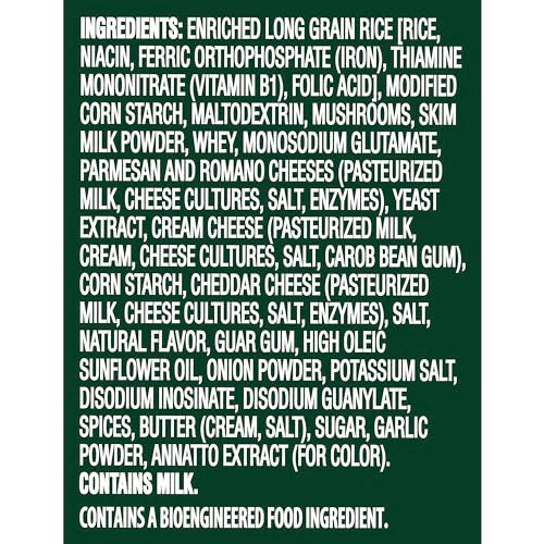 Knorr Rice Cup 3 Cheese Mushroom Risotto 8 Ct Delicious Rice Dish No Artificial Flavors Or Preservatives 2.6 Oz