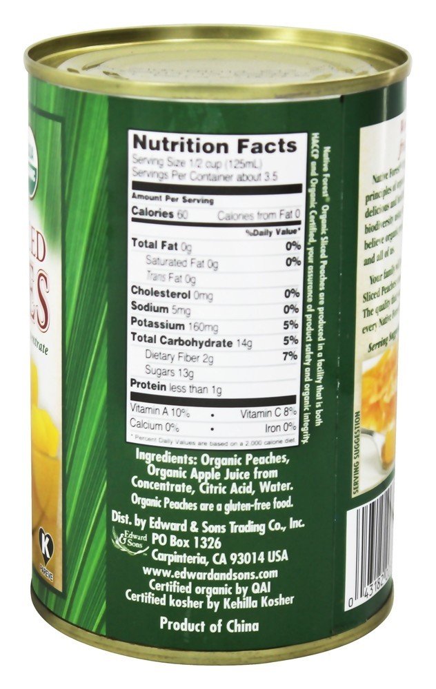 Native Forest Peach Sliced, 15 oz