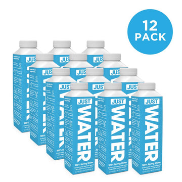 JUST Water, Premium Pure Still Spring Water in an Eco-Friendly BPA Free Plant-Based Bottle - Naturally Alkaline, High 8.0 pH - F