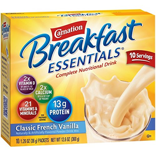 Carnation Breakfast Essentials Instant Breakfast Classic French Vanilla 10ct 2 pack