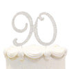 Hatcher lee Bling Crystal 90th Birthday Cake Topper - Silver Keepsake Decoration, Model HCL-035