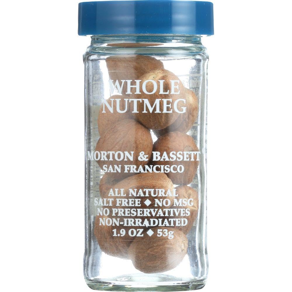 Morton & Bassett Whole Nutmeg, 2.2-Ounce Jars, Pack of 3, Model 00022123