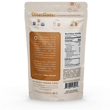 PRYMAL Salted Caramel Coffee Creamer - Keto, Sugar Free, Non Dairy, Low Carb - Non Refrigerated Powder with MCT oil (11.3oz Bag)