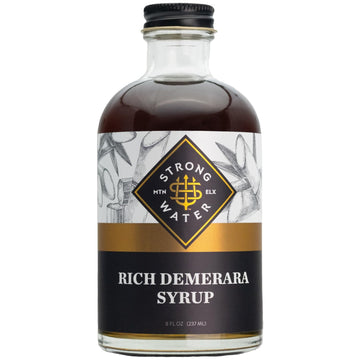 Strongwater Rich Demerara Syrup - Makes 16 Cocktails - Syrup For Cocktails Handcrafted In Usa With Filtered Rocky Mountain Water, Demerara Sugar - Just Mix With Spirit-Inspired Flavor Or Spirit-Inspired Flavor