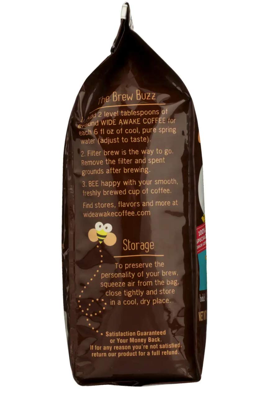 Wide Awake Coffee House Blend Ground Coffee, 12 Ounce - Rich Flavor, Perfect for Home Brewing