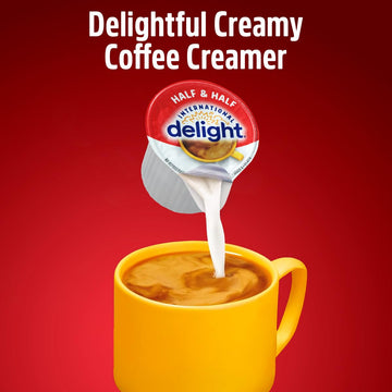 Half & Half Single Creamer 48 pieces of Individual Coffee Creamers Perfect Creamer Pods for Home Office Travel Restaurants and Coffee Stations