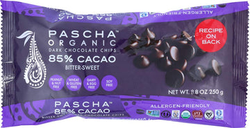 Pascha Chocolate Baking Chip, 85% Caca, 8.8 oz