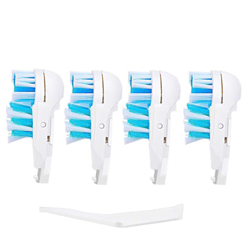 Sensitive Replacement Electric Replacement Toothbrush Heads (4 Count) Dual Clean Rotating Sets Compatible With Braun Oral B Cros