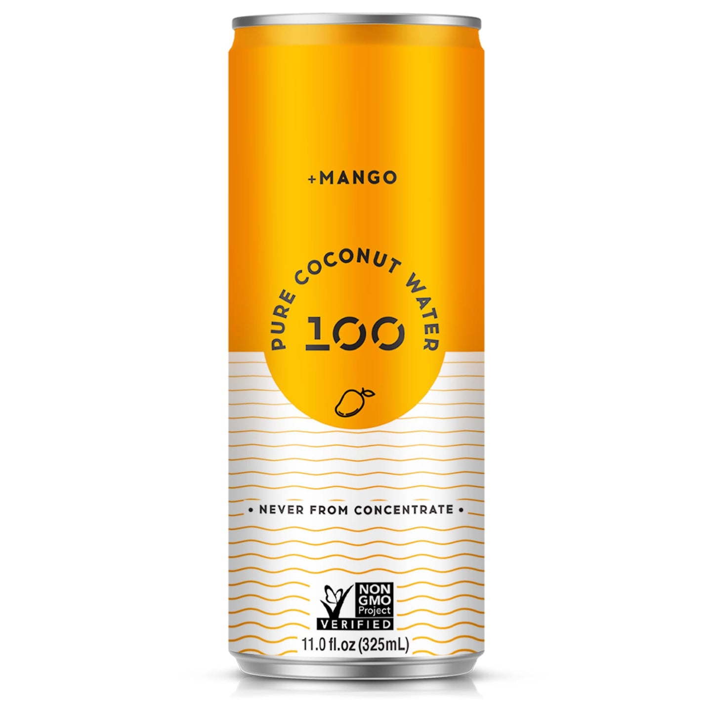 100 Coconuts Mango Pure Coconut-100% Pure Coconut Water - Low Calorie All-Natural Drink with Electrolytes - Naturally Sweet, no
