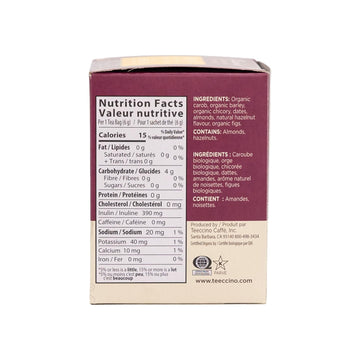 Teeccino Hazelnut Herbal Tea, Caffeine Free, Prebiotic, 10 Count (Pack of 4)