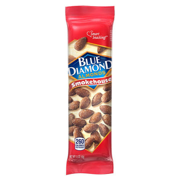 Blue Diamond Almonds, Smokehouse Flavored Snack Nuts, Single Serve Bags (1.5 Oz. Tubes, Pack Of 12)