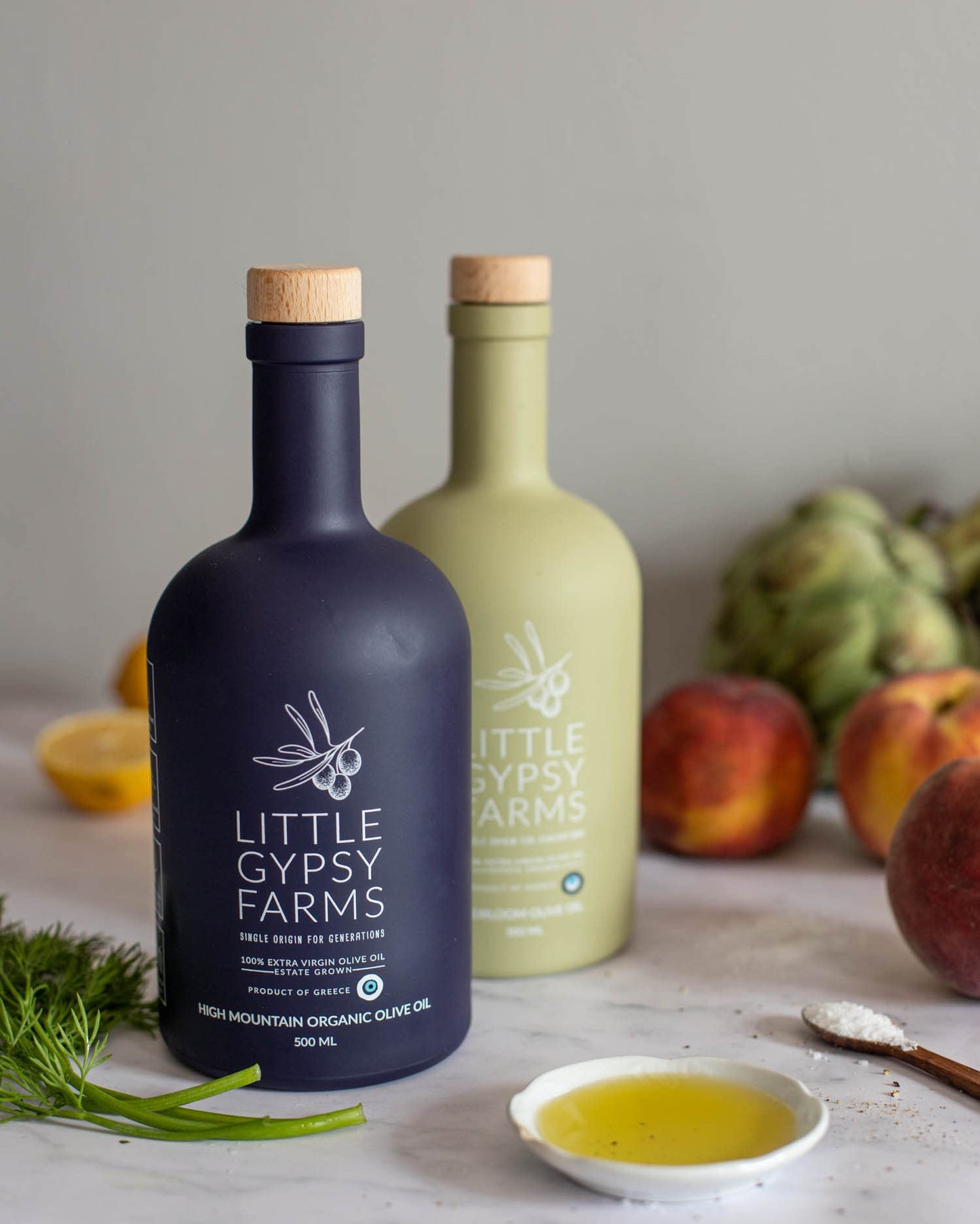 High Mountain Organic Evoo From Little Gypsy Farms | Extra Virgin Olive Oil From A Single Estate In Greece | First Cold-Pressed