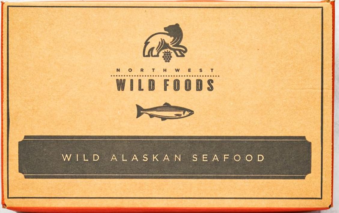 Fresh Frozen Wild Alaskan Halibut By Northwest Wild Foods - Flaky, White Fish, Boneless, Skin-Off, Sustainably Harvested (12 X 6
