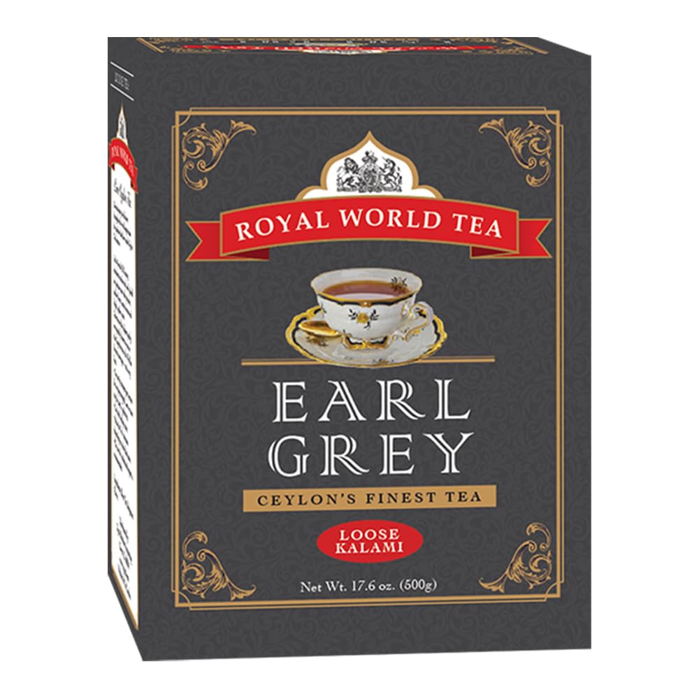 Royal World Earl Grey - Loose Leaf Black Tea | Bergamot | Kalami Assam & Ceylon Central Hill Country | 500G (17.6 Oz) Pack Of 1