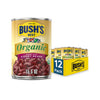 BUSH S BEST 15 oz Canned Organic Dark Red Kidney Beans, Source of Plant Based Protein and Fiber, Low Fat, Gluten Free, (Pack of