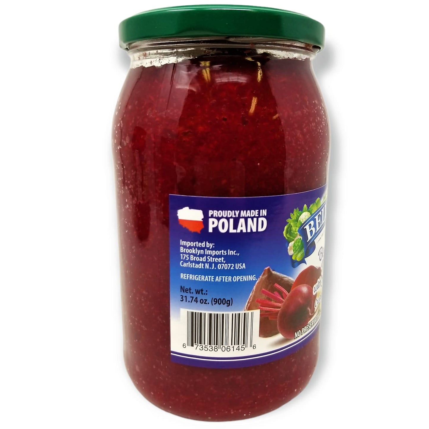 Belveder Beetroot Puree With Horseradish 31.74 Oz 900G, Vegan, Non-Gmo, Gluten-Free Pack Of 1