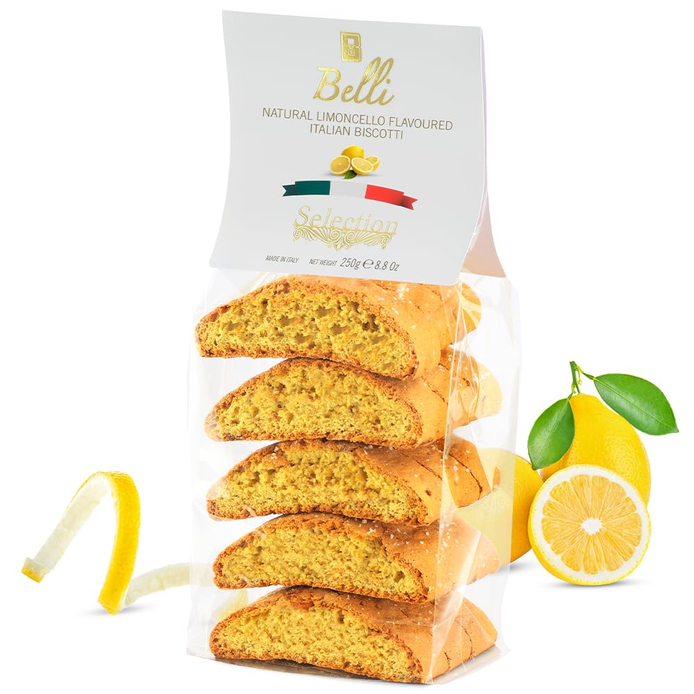 Italian Limoncello Biscotti | Made In Tuscany Italy | Belli Traditional Semi Soft Biscuits