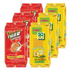 Britannia Crackers 50 50 Maska Chaska Biscuit 13.12oz (372g) & Tiger Glucose Biscuits Family Pack 21.2oz (600g) - 3 Each (Pack o