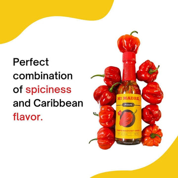 Mi Madre Pique Hot Sauce, Handcrafted In Puerto Rico, 100 Percent Natural, 5 Ounce (Pack Of 12)
