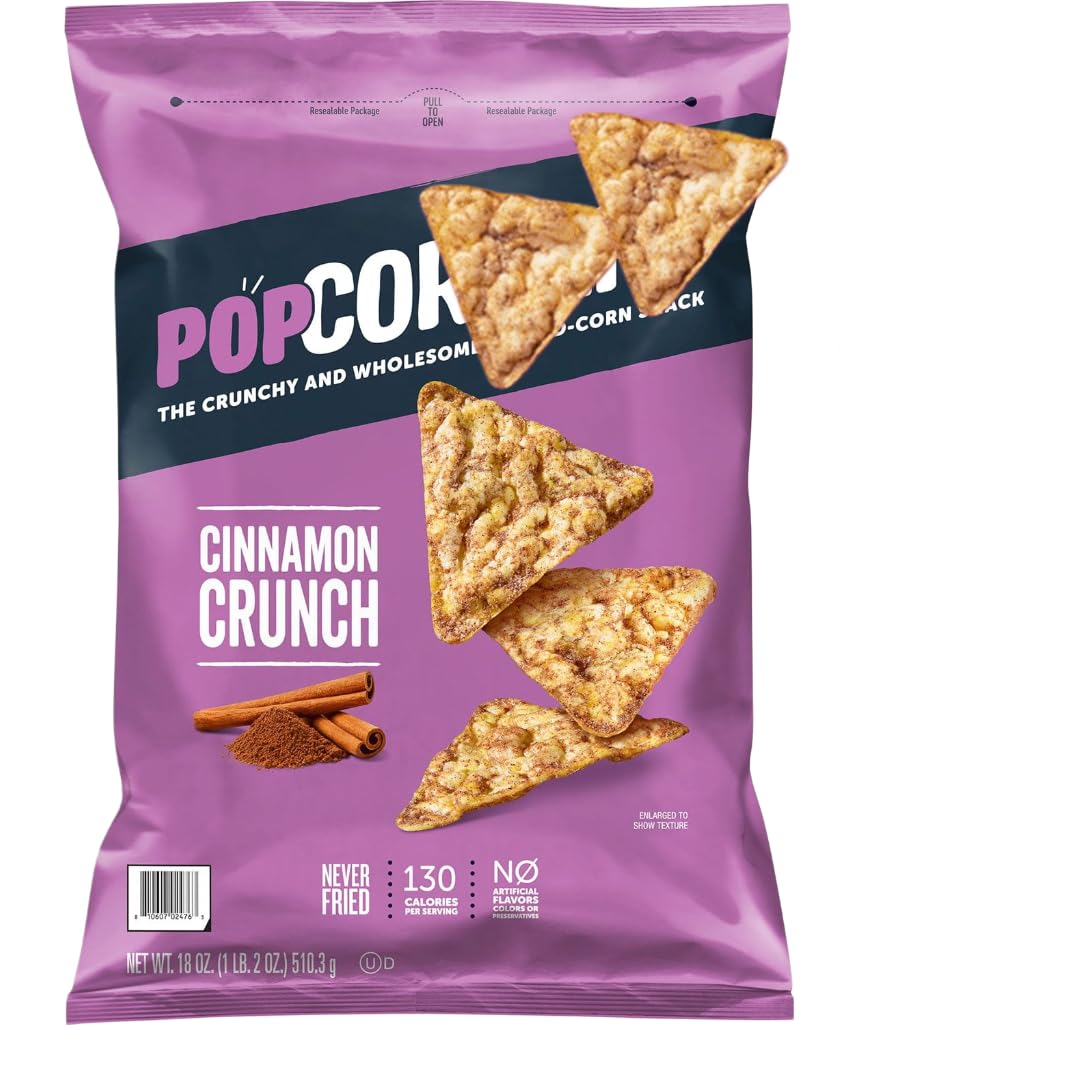 Cinnamon Crunch Popped-Corn Snack, Sweet Crunchy Snacks, 18 Ounce (1 Pack)