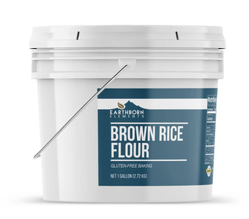Earthborn Elements Brown Rice Flour 1 Gallon Bucket, Gluten-Free, Baking
