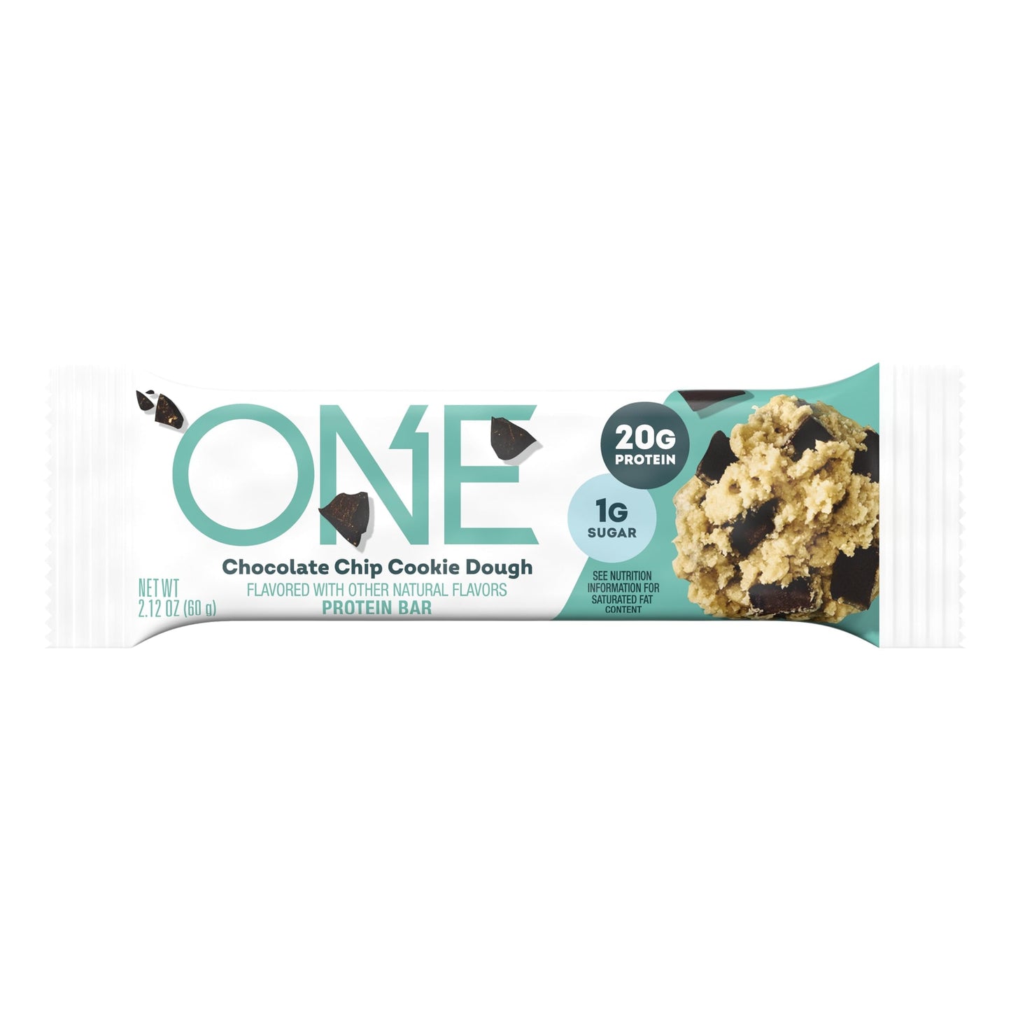 ONE Protein Bars, NEW Recipe Chocolate Chip Cookie Dough, Gluten Free Protein Bars with 20g Protein and 1g Sugar, Pantry Staples