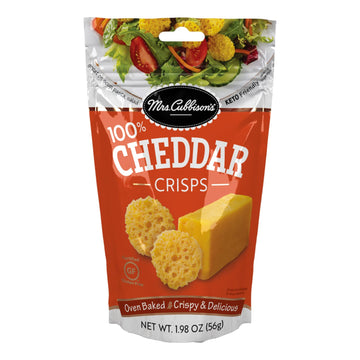 Mrs. Cubbison'S Cheese Crisps - 100% Real Cheese, Keto Friendly, Great For Snacking And Salad Topper - Cheddar Flavor, 1.98 Ounc