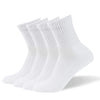 Well Knitting Diabetic Socks For Men & Women Non-Binding Top Crew Socks Quarter Socks 4 Pairs (White, Xl)