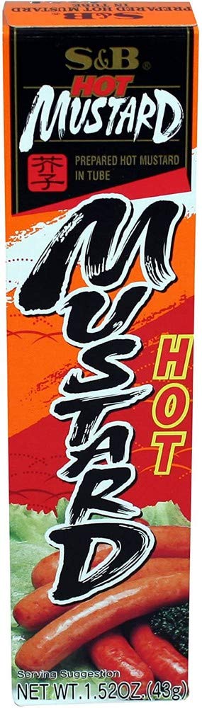 S&B Prepared Hot Mustard in Tube, 1.52 Ounce (Pack of 10)