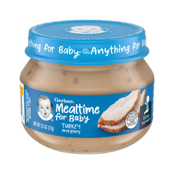 Gerber 2Nd Foods Meats, Turkey & Turkey Gravy, 2.5-Ounce (Pack Of 12)