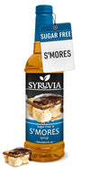 Syruvia Sugar-Free S'mores Coffee Syrup - 25.4 fl oz Premium Coffee Flavoring Syrup. 0 Calorie, Kosher, Gluten-Free. Perfect for