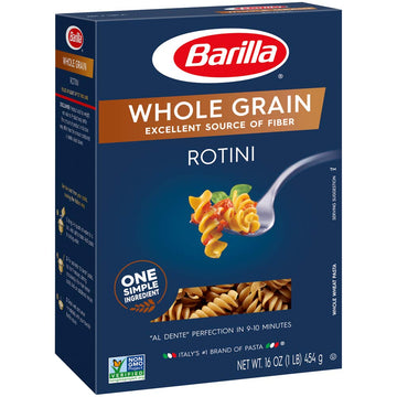 Barilla Whole Grain Pasta, Rotini, 13.25 Ounce (Pack Of 8)