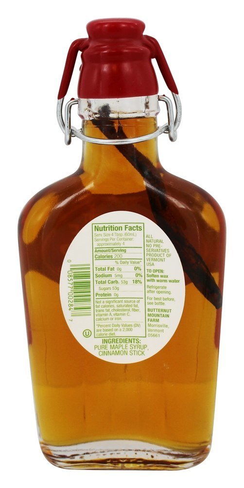 Butternut Mountain Farm Cinnamon Infused Maple Syrup, 8.5 Fl Oz (Pack of 1)